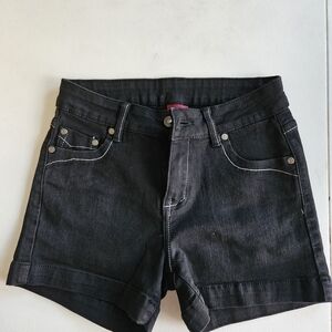 Classic Black Denim Women's Shorts